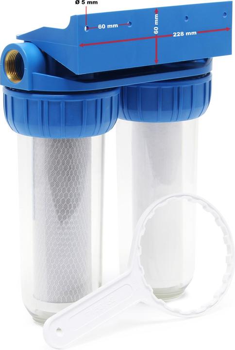 Produktbild Naturewater NW-BR10B3 Doppelfilter Wasserfilter 26,16mm 3/4" Sediment Aktivkohle (2 x)