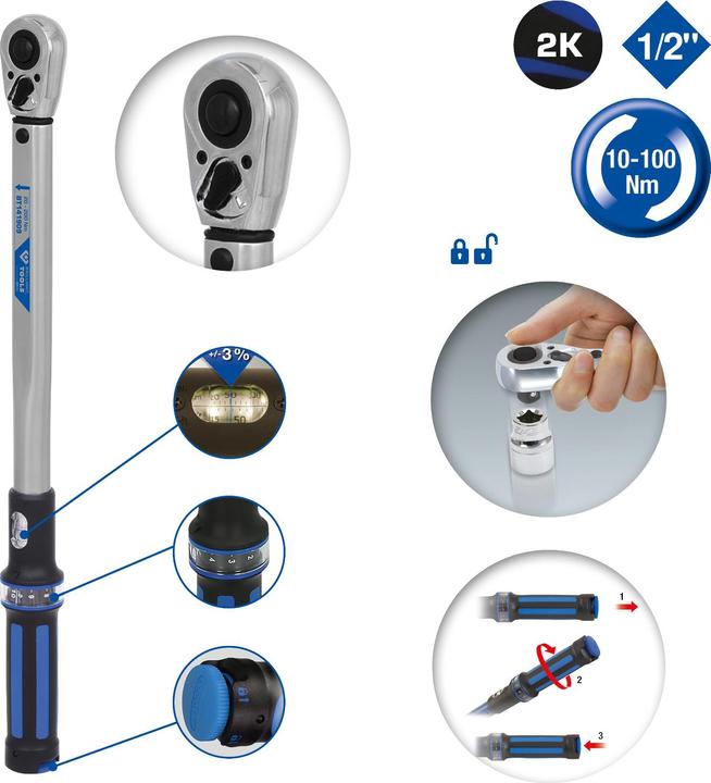 Produktbild Brilliant Tools BT141908 (1/2", 10 Nm, 100 Nm)