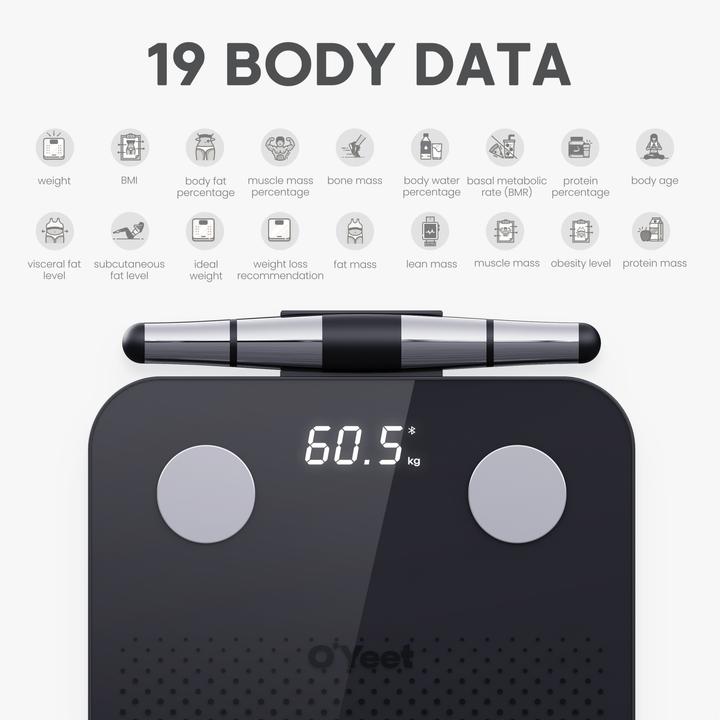 Image du produit OYeet O'Yeet BS-OY03 Balance d'analyse corporelle intelligente (180 kg)