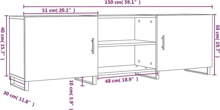 Immagine prodotto VidaXL Grey (150 x 30 x 50 cm)