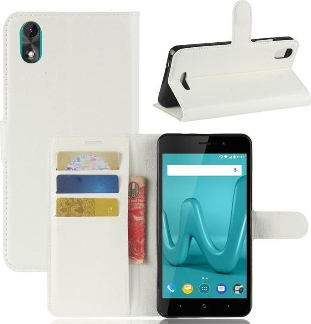 Produktbild MU Classic Magnetische Leder Hülle mit Litchitextur (Wiko Lenny 4 Plus)