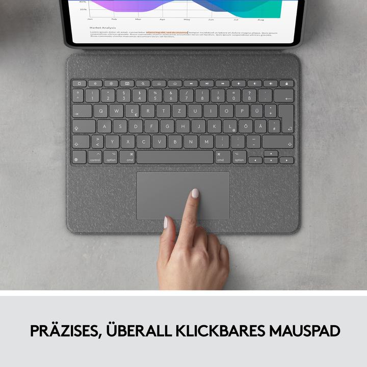 Image du produit Logitech Combo Touch (US, iPad Pro 12.9 2022 (6e génération), iPad Pro 12.9 2021 (5ème génération))