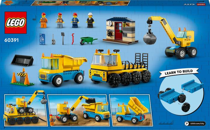 Produktbild LEGO Baufahrzeuge und Kran mit Abrissbirne (60391, LEGO City)