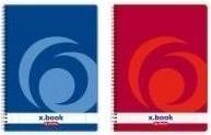 Actual product image Herlitz Collegeblock x-book, DIN A4, 80 sheets, squared, ruling 28, margin left and right, 70 gsm, woodfree (A4, Checked, No binding)