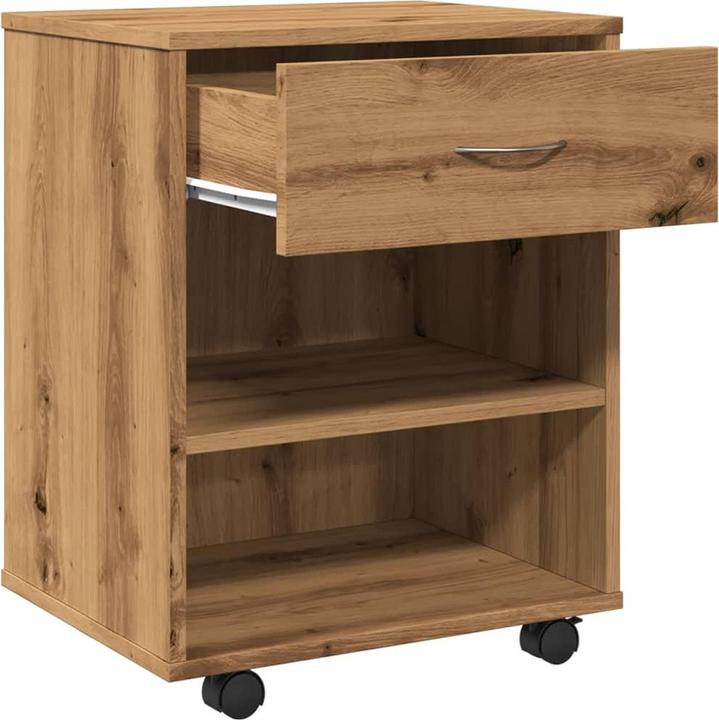 Immagine prodotto VidaXL Rollcontainer Rollschrank Bürocontainer Büroschrank Schrank Artisan-Eiche (46 x 36 x 59 cm)