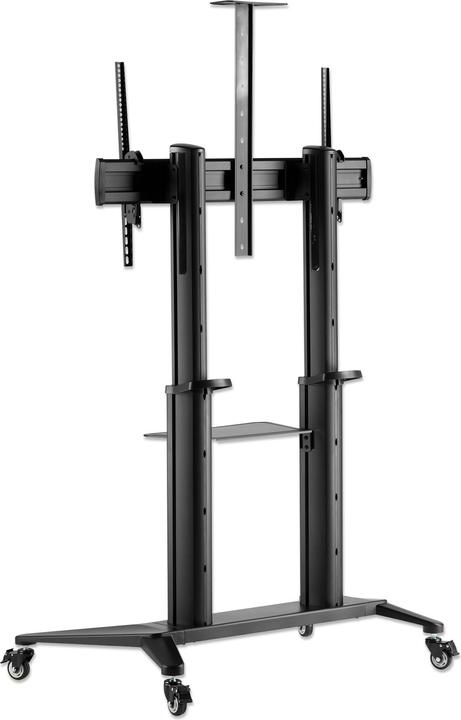 Actual product image Manhattan Aluminium multimedia TV stand on castors with extremely high load capacity for large screens (120", 140 kg)