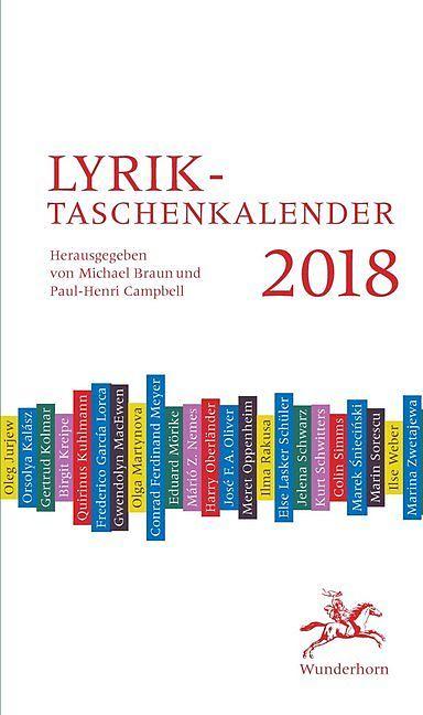 Actual product image Poetry pocket calendar 2018 (German)