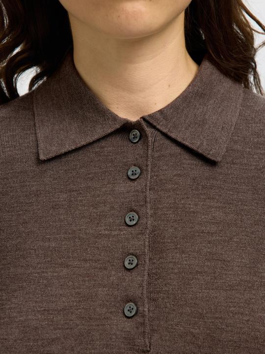 Actual product image Selected Femme Slfthea Ls Knit Merino Collar Neck Noos (L)