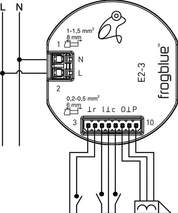 Image du produit Frogblue frogEntry 2-3, module d'ouverture de porte à 2 canaux (12V) avec 3 entrées très basse tension (Actionneur de commutation)