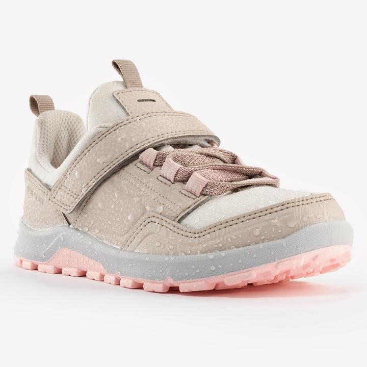 Produktbild Quechua Wanderschuhe Kinder Gr. 28–34 niedrig Klettverschluss Wandern - NH500 beige/rosa (30)