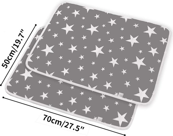 Produktbild Activity Board 2 Stück Wickelauflage, waschbare Wickelauflage für Babys und Kleinkinder (50 x 70 cm)