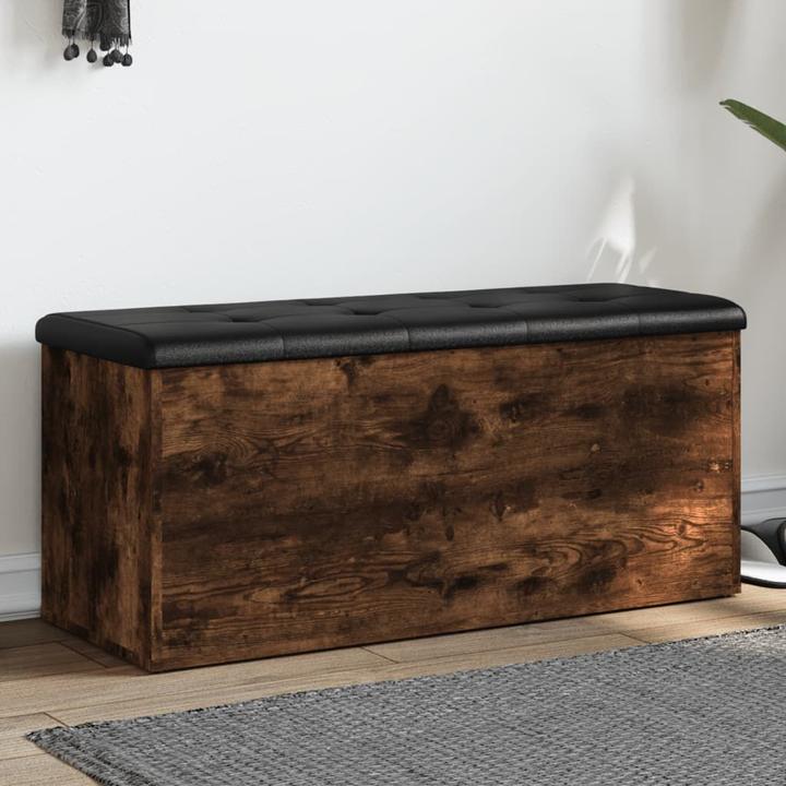 Produktbild VidaXL Sitzbank mit Stauraum Räuchereiche 102x42x45 cm (102 cm)