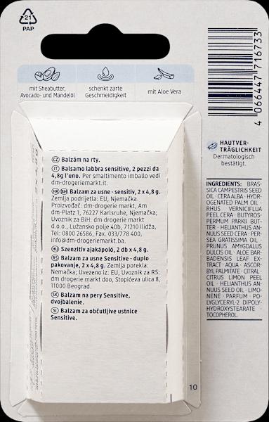 Image du produit dm Balea Soin des lèvres Sensitive Duopack