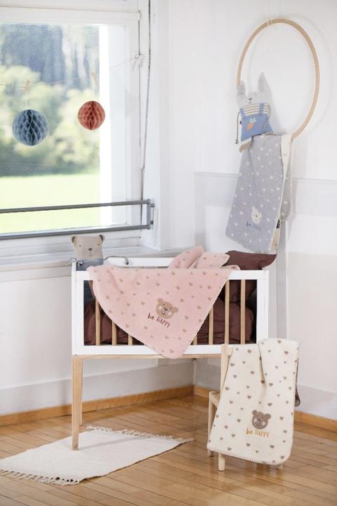 Actual product image David Fussenegger Fussenegger MILA baby and sleeping blanket "be happy" stick