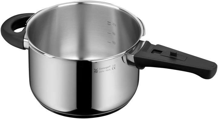 Produktbild WMF Dampfkochtopf Schnellkochtopf 2,5l Perfect Induktion Edelstahl 18/10 (18 cm, Dampfkochtopf, Edelstahl)