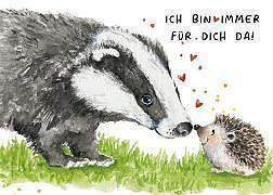 Produktbild Edition Gollong Postkarte / Ich bin immer fr dich da (Tiere) / Quer