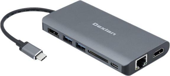 Produktbild Dexlan USB 3.1 Gen. 1 Typ C Dockingstation mit Power Delivery (USB-C, 3 Ports)