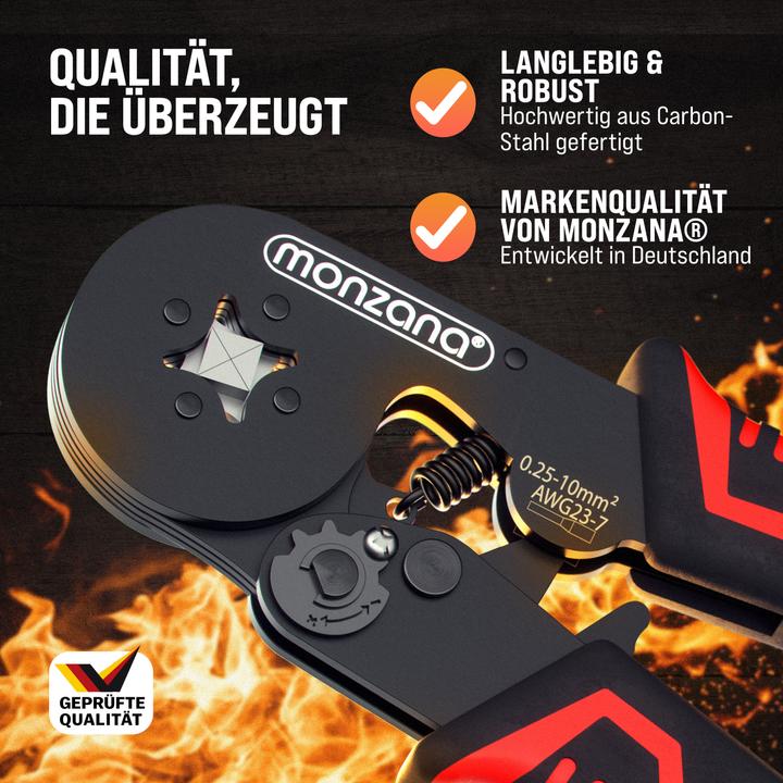 Produktbild Monzana Crimpzange + Aderendhülsen Set (55 mm)