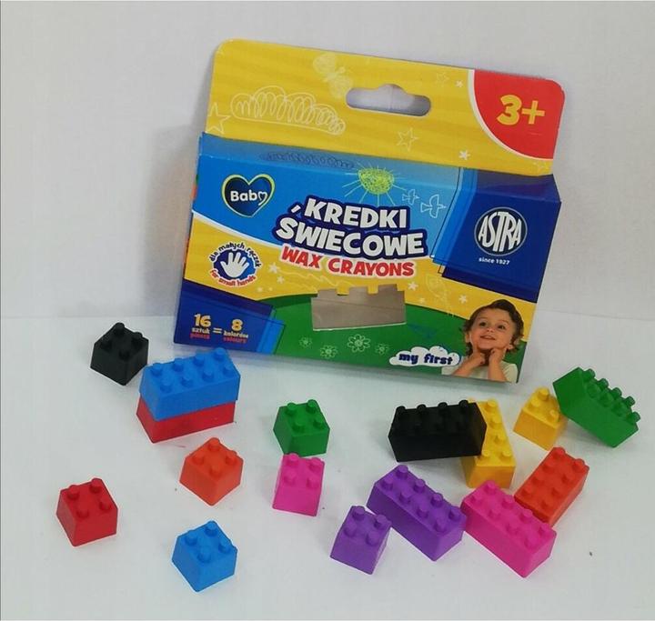 Actual product image Astra BABY Wachs-Knochen 16 Stück, 8 Farben (Multicoloured, 16 x)