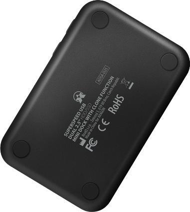 Image du produit Axagon ADSA-D25 Station d'accueil pour lecteur de stockage USB 3.2 Gen 1 (3.1 Gen 1) Type micro-B Noir (2.5")