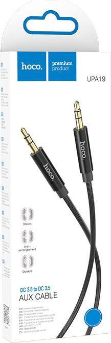 Image du produit Hoco - Audio Cable (UPA19) - Jack 3.5mm to Jack 3.5mm, 1m - Black (1 m)