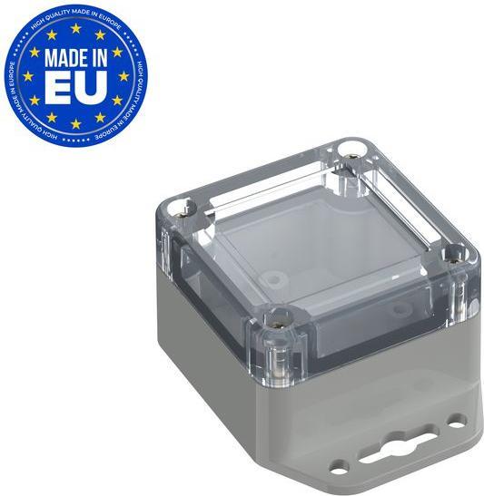 Produktbild RND Kunststoffgehäuse mit durchsichtigem Deckel Universal 60x60x40mm Hellgrau ABS / Polycarbonat IP65 / (Gehäuse)