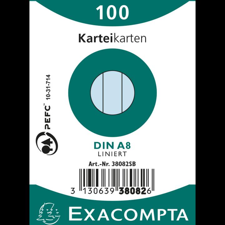 Image du produit Exacompta Fiches A8 (55 x 74 mm, 205 g/m², 100 x)