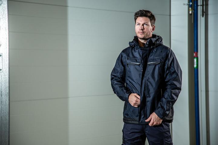Image du produit Projob Veste de pluie imperméable au vent et à l'eau avec éléments contrastés (L)
