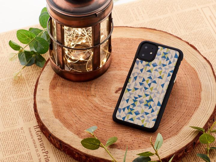 Immagine prodotto Man&Wood Custodia per smartphone iPhone 11 triangolo blu nero (Apple iPhone 11)