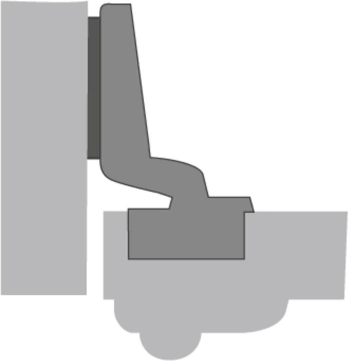 Produktbild Hettich INTERMAT 9935 TH 52 Dicktürscharnier einliegend, ÖW 95°