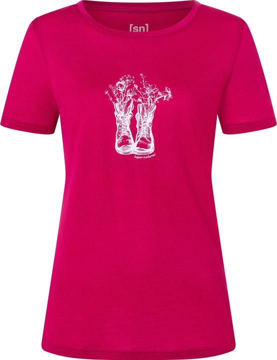 Super Natural W Flower Boots Tee (XS)