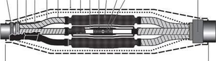 Nexans EUROMOLD Barrieremuffe 25-150 mm² 12/17kV Papier auf PEX Komplettes 3-Leiter-Schrumpfschlauch