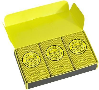 Actual product image Floris Crabtree & Evelyn West Indian Lime Triple Milled Soap Set for Men (Liquid soap)