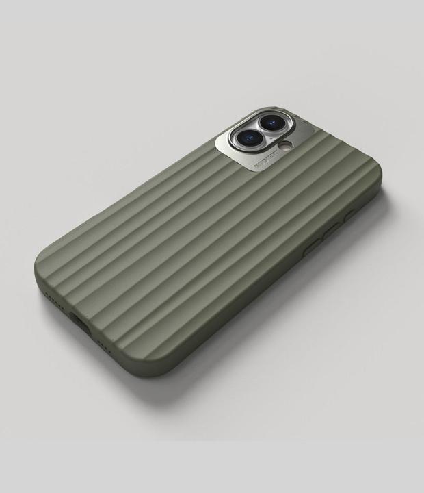 Actual product image Nudient Back Cover Bold MagSafe iPhone 16 Plus Olive Green (Apple iPhone 16 Plus)