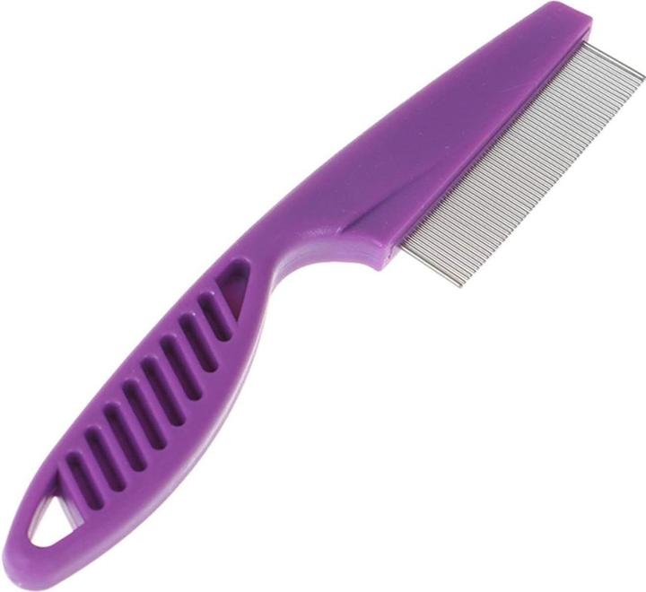 Image du produit JTI Peigne à poux - acier inoxydable - manche violet