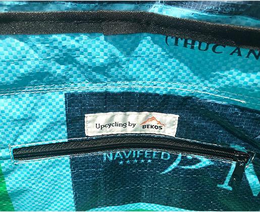 Image du produit Bekos Upcycling - Portefeuille zippé en sacs de nourriture pour poissons recyclés rose