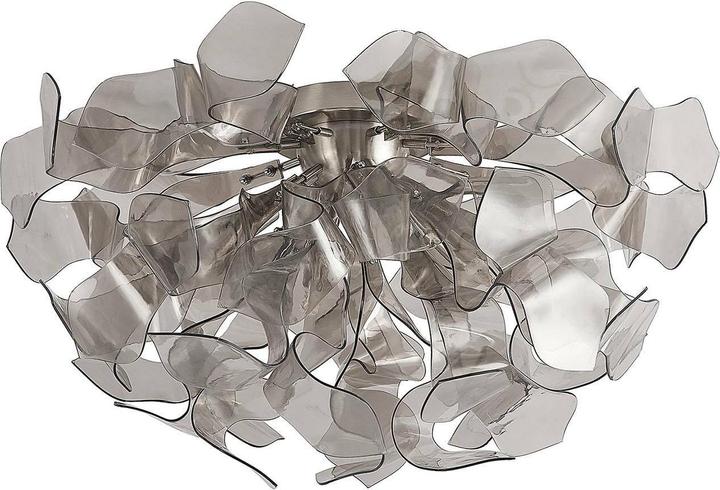 Image du produit Lindby Plafonnier Moscalina en acrylique, gris fumé (60 cm)