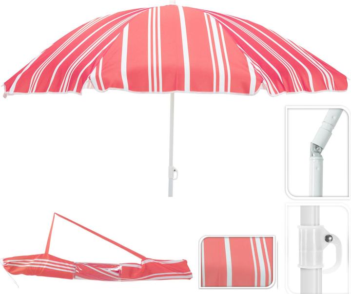 Produktbild Inda-Exclusiv Sonnenschirm Strandschirm Ø1,80m Polyester knickbar UV Schutz