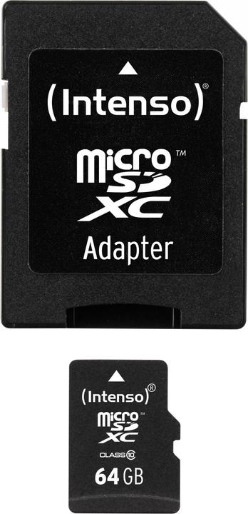 Image du produit Intenso microSD Class 10 (64 Go, microSDXC, U1)