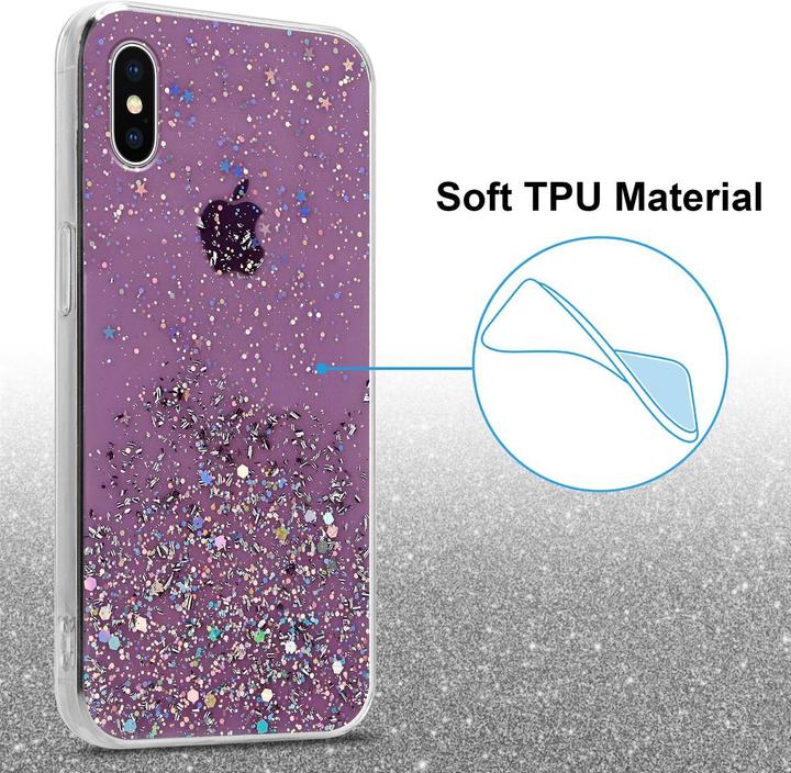 Actual product image Cadorabo TPU cover sparkling glitter (Apple iPhone XS Max)