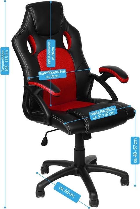 Produktbild Panorama24 Ergonomischer Gamingstuhl mit Wippmechanik