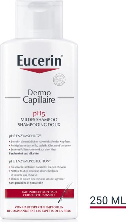Produktbild Eucerin DermoCapillaire pH5 mildes Shampoo (250 ml, Flüssiges Shampoo)