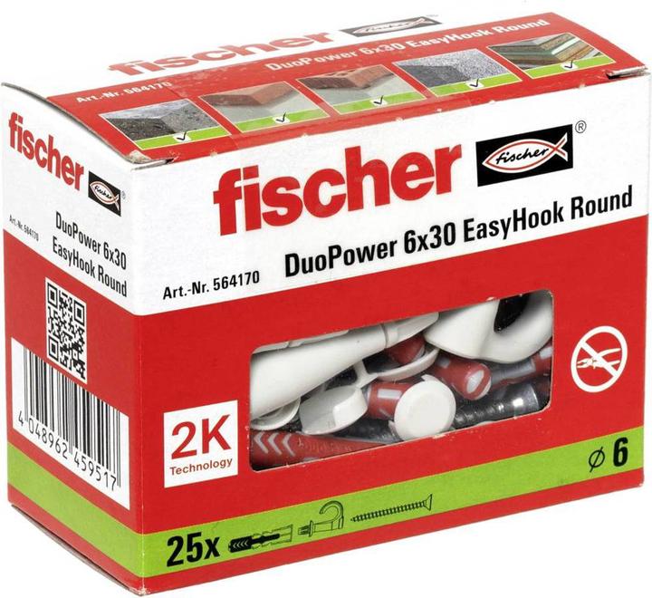 Actual product image Fischer Fisc EasyHook Round DuoPower 6x30 (25 pcs.)