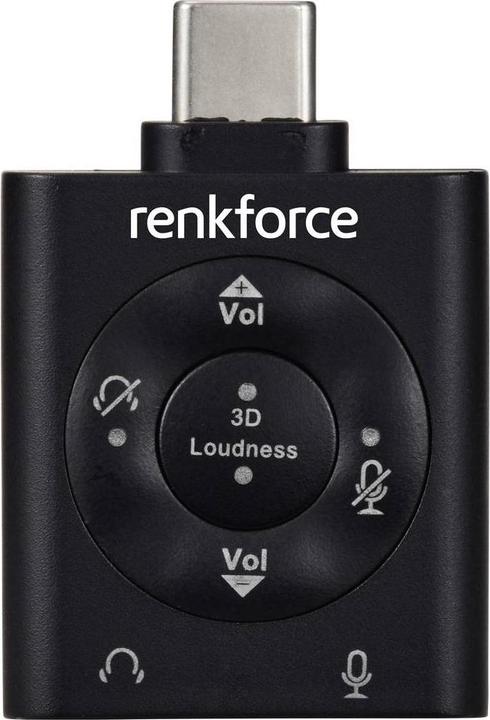 Productafbeelding Renkforce USB-C®, Audio Adapter (1x USB-C® Stecker - 1x Mikrofon (3.5 mm Klinke) (USB Type C, 3,5 mm aansluiting)