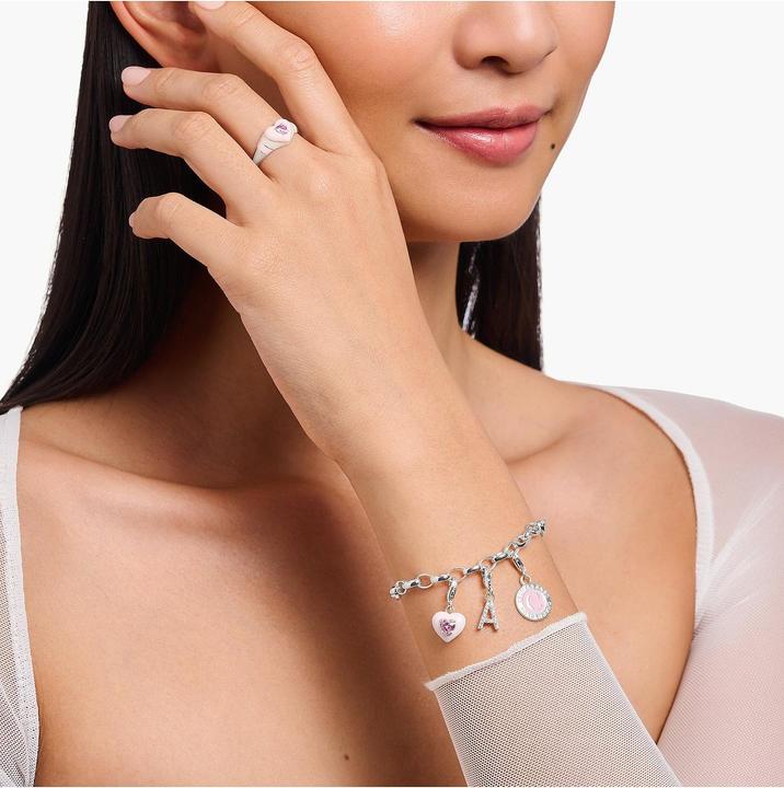 Immagine prodotto Thomas Sabo Membro Charm rosa Charmista Coin argento (Argento 925, Smalto)