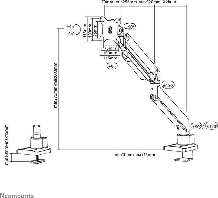 Produktbild Neomounts NM-D775SILVER (Tisch, 32")