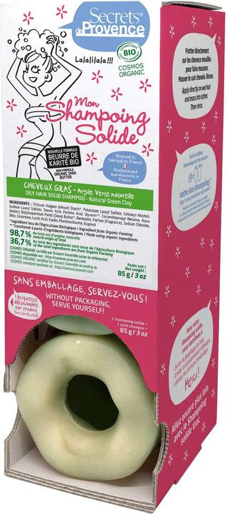 Image du produit Secrets de Provence Distributeur de shampooing pour cheveux gras (Shampoing solide)
