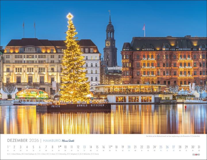 Produktbild Hamburg - Meine Stadt Kalender 2026 (44 x 34 cm, Harter Einband, Deutsch)