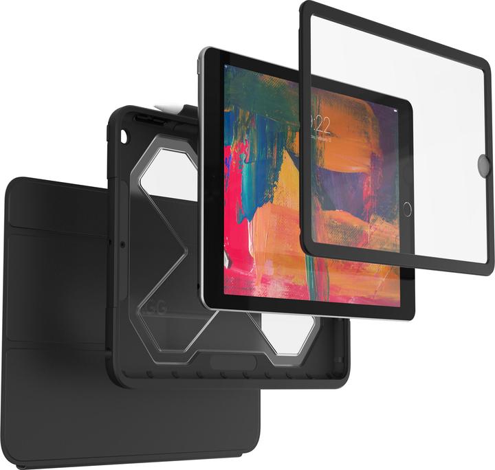 Zagg Rugged Messenger - Protective Flip Case for Tablet - Resilient - Silicone - Black... (iPad)