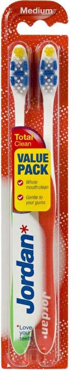 Jordan TOTAL CLEAN cepillo dental #medio 2 uds (Mittel, 2 x)